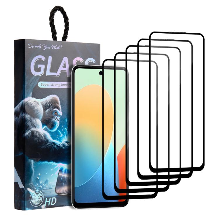 5pcs / Pack Do As You Wish Silk Screen Printed HD Tempered Glass Film, For Tecno Pop 10C 4G, For Tecno Spark 40 4G, For Tecno Pova 7 Ultra 5G, For Tecno Pova 7 4G, For Tecno Spark 30 Pro, For Tecno Spark 30 4G, For Tecno Pop 9 5G, For Tecno Spark Go 20...