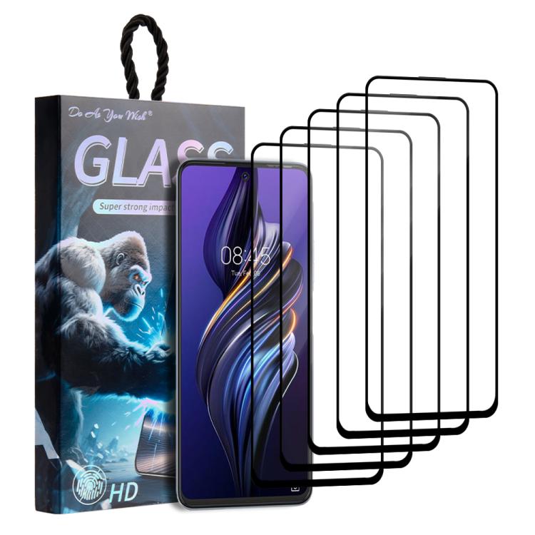 5pcs / Pack Do As You Wish Silk Screen Printed HD Tempered Glass Film, For Tecno Pop 10C 4G, For Tecno Spark 40 4G, For Tecno Pova 7 Ultra 5G, For Tecno Pova 7 4G, For Tecno Spark 30 Pro, For Tecno Spark 30 4G, For Tecno Pop 9 5G, For Tecno Spark Go 20...