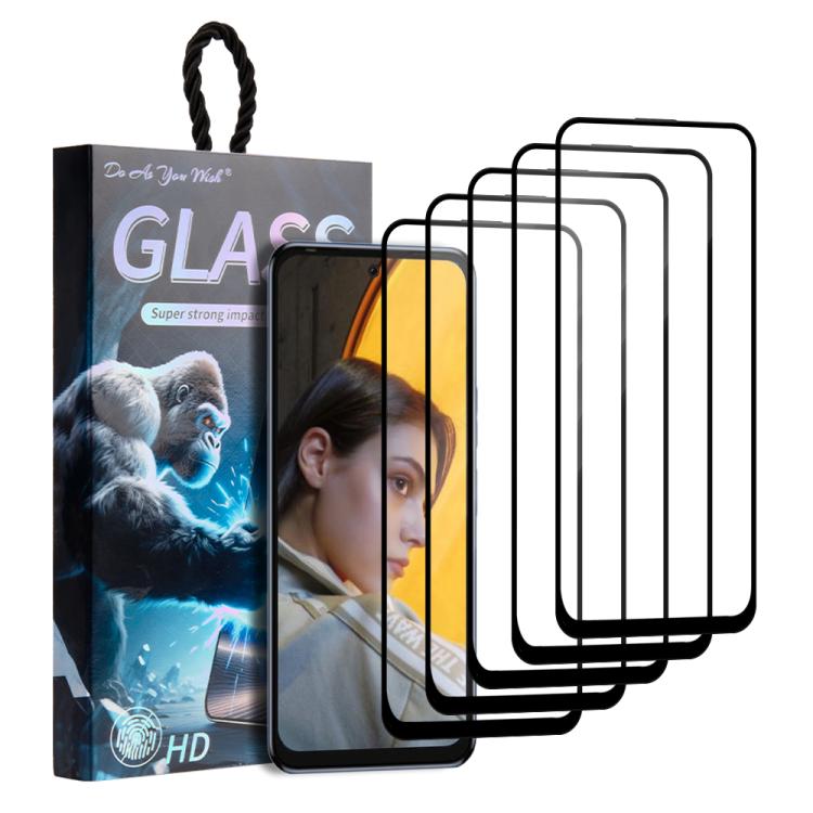 5pcs / Pack Do As You Wish Silk Screen Printed HD Tempered Glass Film, For Tecno Pop 10C 4G, For Tecno Spark 40 4G, For Tecno Pova 7 Ultra 5G, For Tecno Pova 7 4G, For Tecno Spark 30 Pro, For Tecno Spark 30 4G, For Tecno Pop 9 5G, For Tecno Spark Go 20...