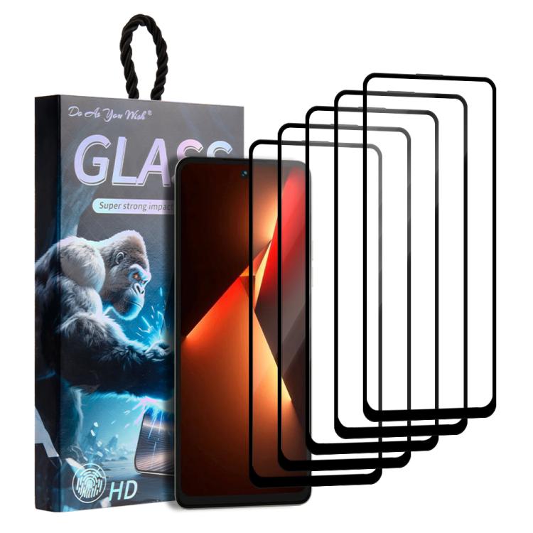 5pcs / Pack Do As You Wish Silk Screen Printed HD Tempered Glass Film, For Tecno Pop 10C 4G, For Tecno Spark 40 4G, For Tecno Pova 7 Ultra 5G, For Tecno Pova 7 4G, For Tecno Spark 30 Pro, For Tecno Spark 30 4G, For Tecno Pop 9 5G, For Tecno Spark Go 20...