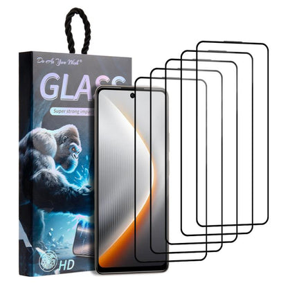 5pcs / Pack Do As You Wish Silk Screen Printed HD Tempered Glass Film, For Tecno Pop 10C 4G, For Tecno Spark 40 4G, For Tecno Pova 7 Ultra 5G, For Tecno Pova 7 4G, For Tecno Spark 30 Pro, For Tecno Spark 30 4G, For Tecno Pop 9 5G, For Tecno Spark Go 20...