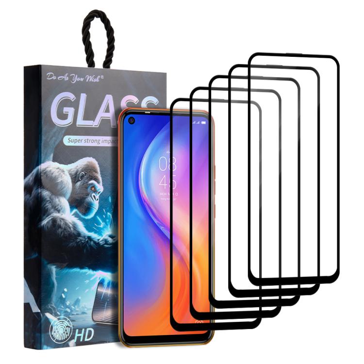 5pcs / Pack Do As You Wish Silk Screen Printed HD Tempered Glass Film, For Tecno Pop 10C 4G, For Tecno Spark 40 4G, For Tecno Pova 7 Ultra 5G, For Tecno Pova 7 4G, For Tecno Spark 30 Pro, For Tecno Spark 30 4G, For Tecno Pop 9 5G, For Tecno Spark Go 20...