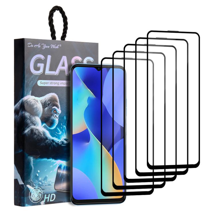 5pcs / Pack Do As You Wish Silk Screen Printed HD Tempered Glass Film, For Tecno Pop 10C 4G, For Tecno Spark 40 4G, For Tecno Pova 7 Ultra 5G, For Tecno Pova 7 4G, For Tecno Spark 30 Pro, For Tecno Spark 30 4G, For Tecno Pop 9 5G, For Tecno Spark Go 20...