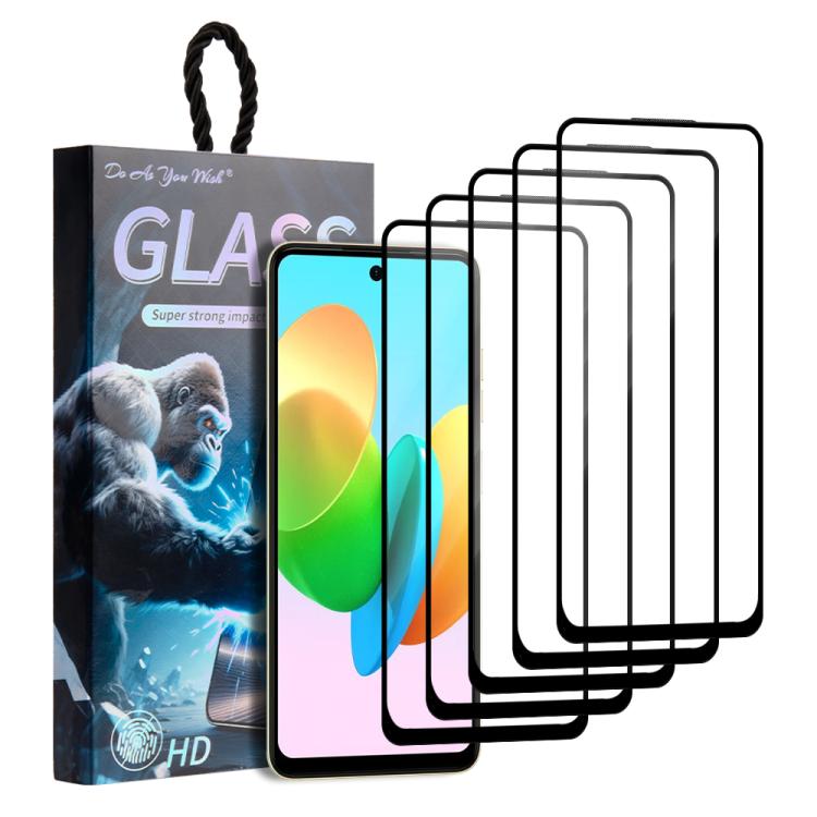 5pcs / Pack Do As You Wish Silk Screen Printed HD Tempered Glass Film, For Tecno Pop 10C 4G, For Tecno Spark 40 4G, For Tecno Pova 7 Ultra 5G, For Tecno Pova 7 4G, For Tecno Spark 30 Pro, For Tecno Spark 30 4G, For Tecno Pop 9 5G, For Tecno Spark Go 20...