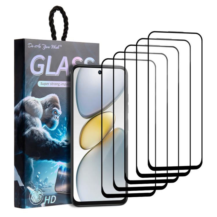 5pcs / Pack Do As You Wish Silk Screen Printed HD Tempered Glass Film, For Tecno Pop 10C 4G, For Tecno Spark 40 4G, For Tecno Pova 7 Ultra 5G, For Tecno Pova 7 4G, For Tecno Spark 30 Pro, For Tecno Spark 30 4G, For Tecno Pop 9 5G, For Tecno Spark Go 20...