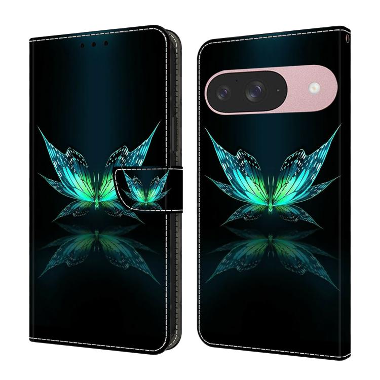 Crystal-Like Painted Vegan Leather Phone Case, For Google Pixel 10a, For Google Pixel 9a, For Google Pixel 9 Pro, For Google Pixel 9