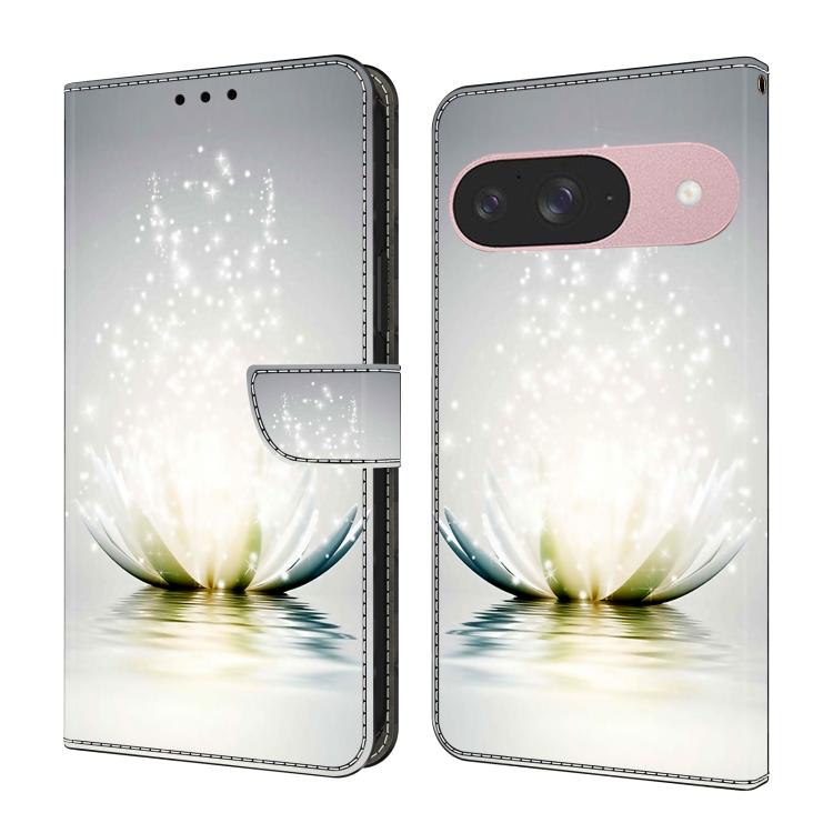 Crystal-Like Painted Vegan Leather Phone Case, For Google Pixel 10a, For Google Pixel 9a, For Google Pixel 9 Pro, For Google Pixel 9