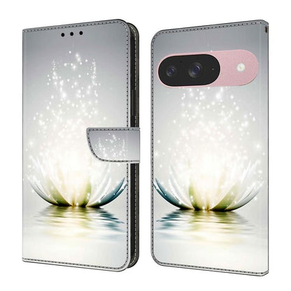 Crystal-Like Painted Vegan Leather Phone Case, For Google Pixel 10a, For Google Pixel 9a, For Google Pixel 9 Pro, For Google Pixel 9