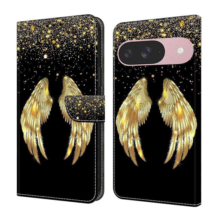 Crystal-Like Painted Vegan Leather Phone Case, For Google Pixel 10a, For Google Pixel 9a, For Google Pixel 9 Pro, For Google Pixel 9