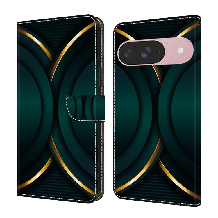 Crystal-Like Painted Vegan Leather Phone Case, For Google Pixel 10a, For Google Pixel 9a, For Google Pixel 9 Pro, For Google Pixel 9