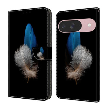 Crystal-Like Painted Vegan Leather Phone Case, For Google Pixel 10a, For Google Pixel 9a, For Google Pixel 9 Pro, For Google Pixel 9