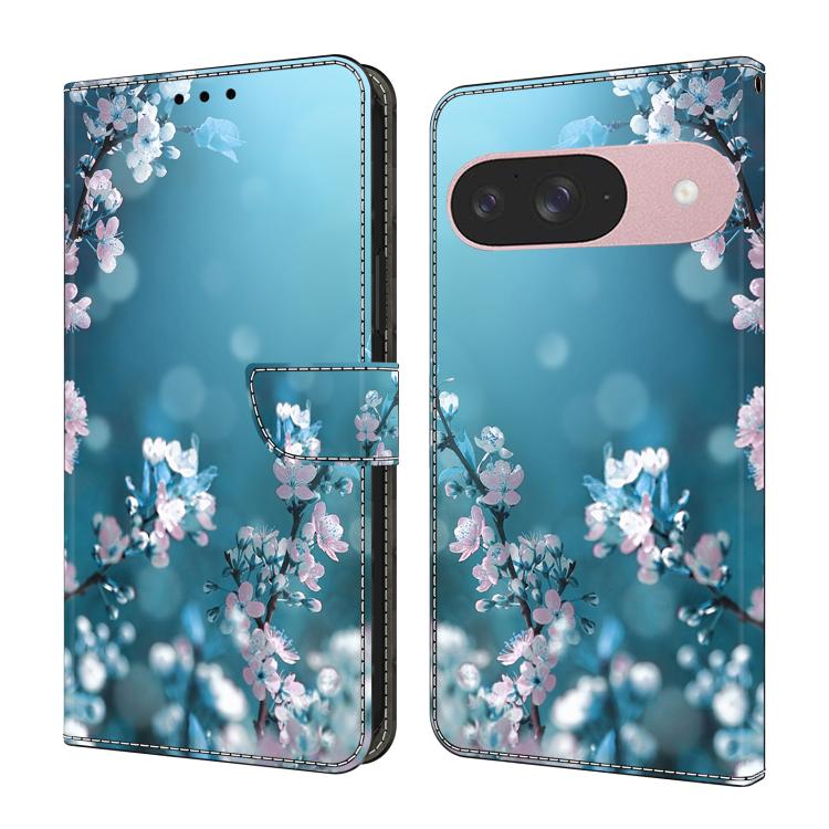 Crystal-Like Painted Vegan Leather Phone Case, For Google Pixel 10a, For Google Pixel 9a, For Google Pixel 9 Pro, For Google Pixel 9