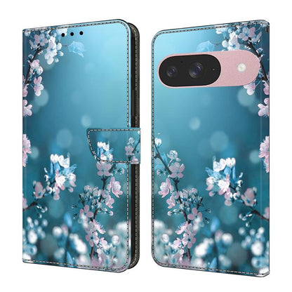 Crystal-Like Painted Vegan Leather Phone Case, For Google Pixel 10a, For Google Pixel 9a, For Google Pixel 9 Pro, For Google Pixel 9