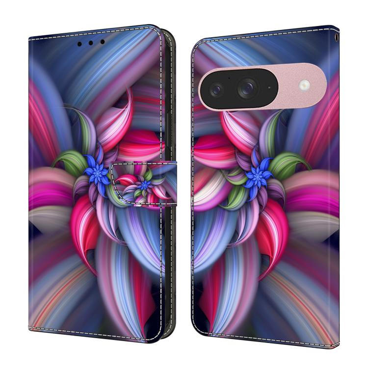 Crystal-Like Painted Vegan Leather Phone Case, For Google Pixel 10a, For Google Pixel 9a, For Google Pixel 9 Pro, For Google Pixel 9