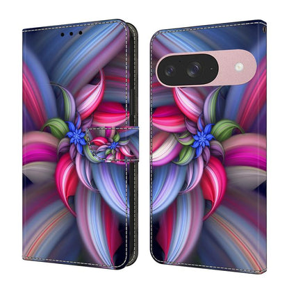 Crystal-Like Painted Vegan Leather Phone Case, For Google Pixel 10a, For Google Pixel 9a, For Google Pixel 9 Pro, For Google Pixel 9