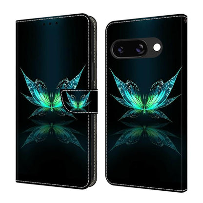 Crystal-Like Painted Vegan Leather Phone Case, For Google Pixel 10a, For Google Pixel 9a, For Google Pixel 9 Pro, For Google Pixel 9