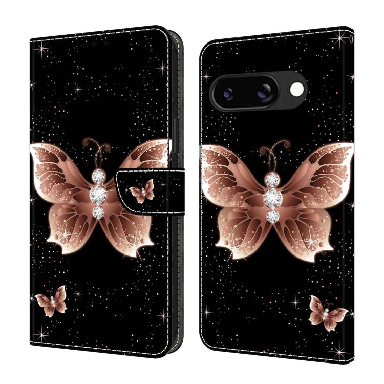 Crystal-Like Painted Vegan Leather Phone Case, For Google Pixel 10a, For Google Pixel 9a, For Google Pixel 9 Pro, For Google Pixel 9