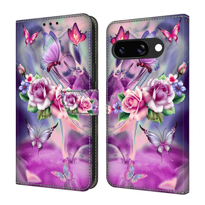 Crystal-Like Painted Vegan Leather Phone Case, For Google Pixel 10a, For Google Pixel 9a, For Google Pixel 9 Pro, For Google Pixel 9