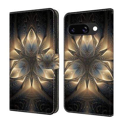 Crystal-Like Painted Vegan Leather Phone Case, For Google Pixel 10a, For Google Pixel 9a, For Google Pixel 9 Pro, For Google Pixel 9