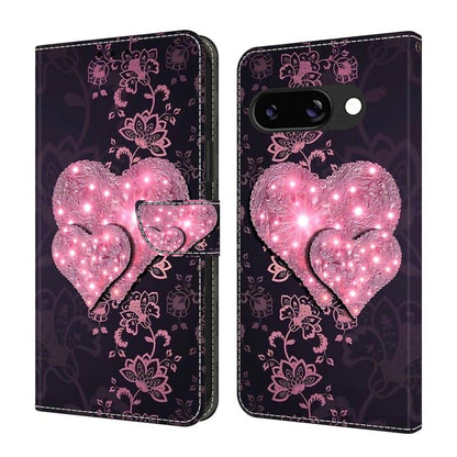 Crystal-Like Painted Vegan Leather Phone Case, For Google Pixel 10a, For Google Pixel 9a, For Google Pixel 9 Pro, For Google Pixel 9