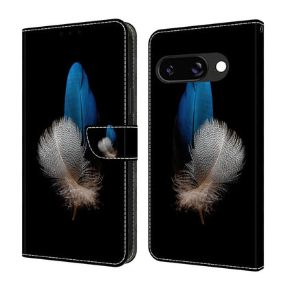 Crystal-Like Painted Vegan Leather Phone Case, For Google Pixel 10a, For Google Pixel 9a, For Google Pixel 9 Pro, For Google Pixel 9