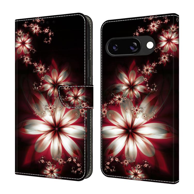 Crystal-Like Painted Vegan Leather Phone Case, For Google Pixel 10a, For Google Pixel 9a, For Google Pixel 9 Pro, For Google Pixel 9