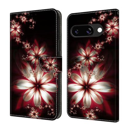 Crystal-Like Painted Vegan Leather Phone Case, For Google Pixel 10a, For Google Pixel 9a, For Google Pixel 9 Pro, For Google Pixel 9