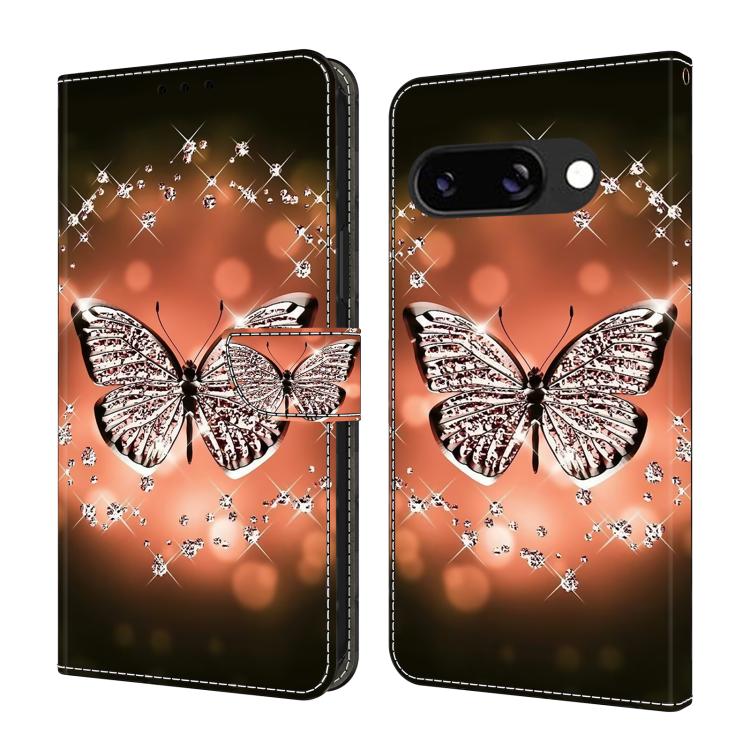 Crystal-Like Painted Vegan Leather Phone Case, For Google Pixel 10a, For Google Pixel 9a, For Google Pixel 9 Pro, For Google Pixel 9