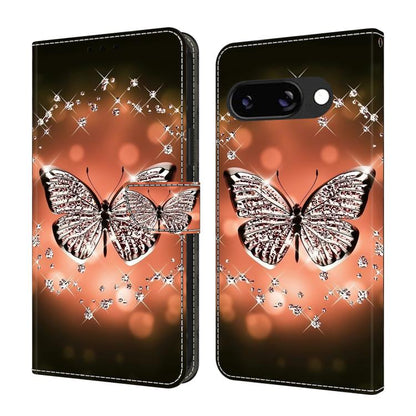 Crystal-Like Painted Vegan Leather Phone Case, For Google Pixel 10a, For Google Pixel 9a, For Google Pixel 9 Pro, For Google Pixel 9