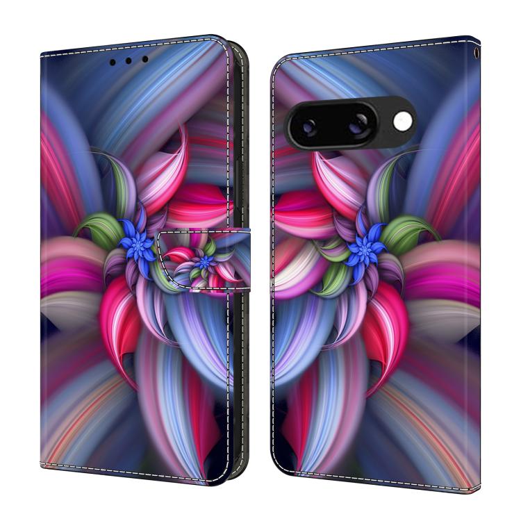 Crystal-Like Painted Vegan Leather Phone Case, For Google Pixel 10a, For Google Pixel 9a, For Google Pixel 9 Pro, For Google Pixel 9