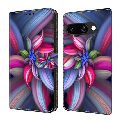 Crystal-Like Painted Vegan Leather Phone Case, For Google Pixel 10a, For Google Pixel 9a, For Google Pixel 9 Pro, For Google Pixel 9