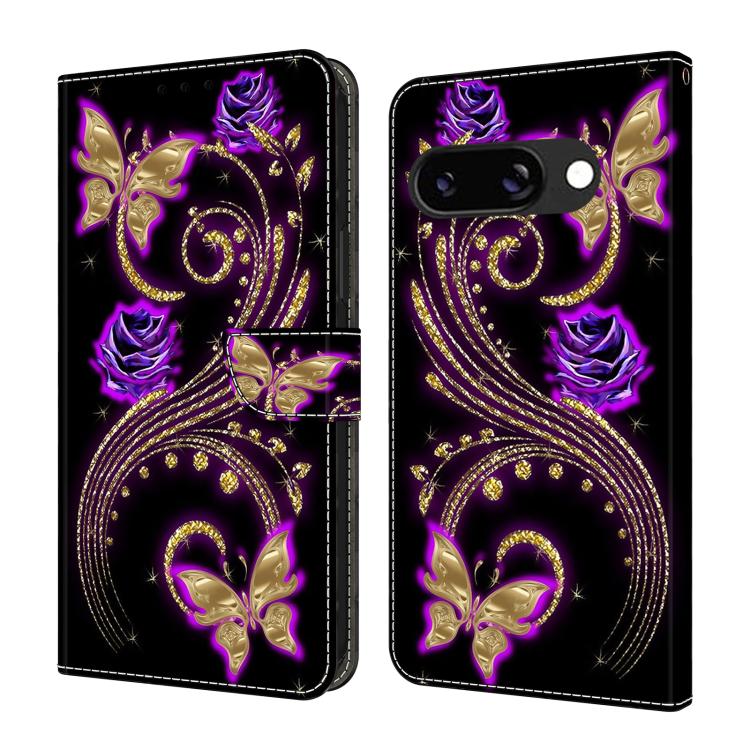Crystal-Like Painted Vegan Leather Phone Case, For Google Pixel 10a, For Google Pixel 9a, For Google Pixel 9 Pro, For Google Pixel 9