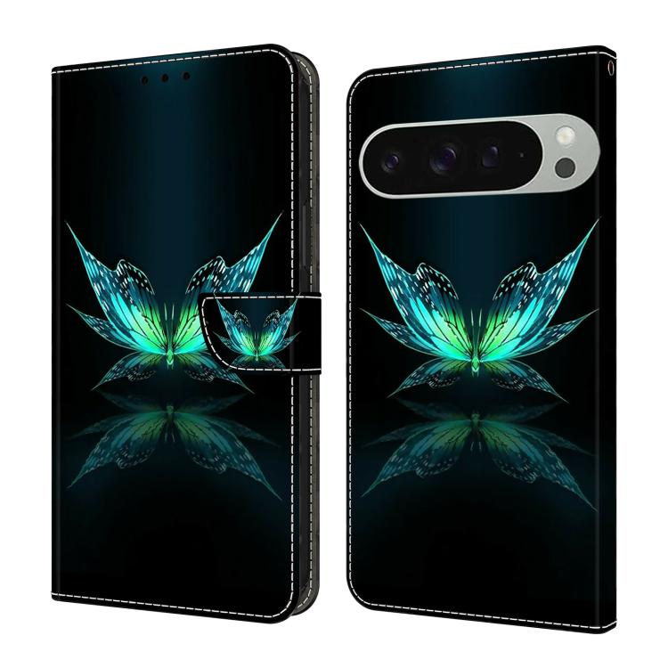 Crystal-Like Painted Vegan Leather Phone Case, For Google Pixel 10a, For Google Pixel 9a, For Google Pixel 9 Pro, For Google Pixel 9