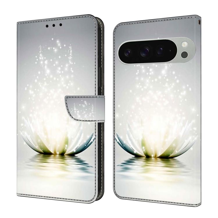 Crystal-Like Painted Vegan Leather Phone Case, For Google Pixel 10a, For Google Pixel 9a, For Google Pixel 9 Pro, For Google Pixel 9