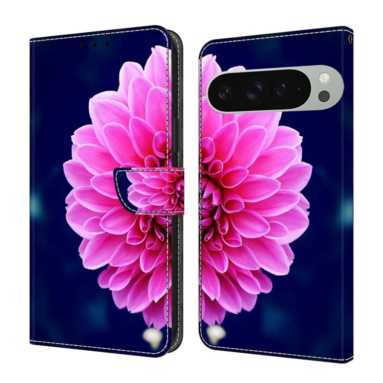 Crystal-Like Painted Vegan Leather Phone Case, For Google Pixel 10a, For Google Pixel 9a, For Google Pixel 9 Pro, For Google Pixel 9