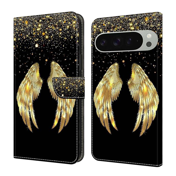 Crystal-Like Painted Vegan Leather Phone Case, For Google Pixel 10a, For Google Pixel 9a, For Google Pixel 9 Pro, For Google Pixel 9