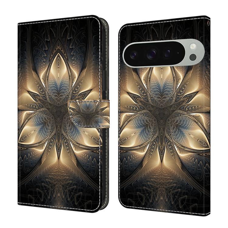 Crystal-Like Painted Vegan Leather Phone Case, For Google Pixel 10a, For Google Pixel 9a, For Google Pixel 9 Pro, For Google Pixel 9