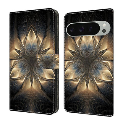 Crystal-Like Painted Vegan Leather Phone Case, For Google Pixel 10a, For Google Pixel 9a, For Google Pixel 9 Pro, For Google Pixel 9