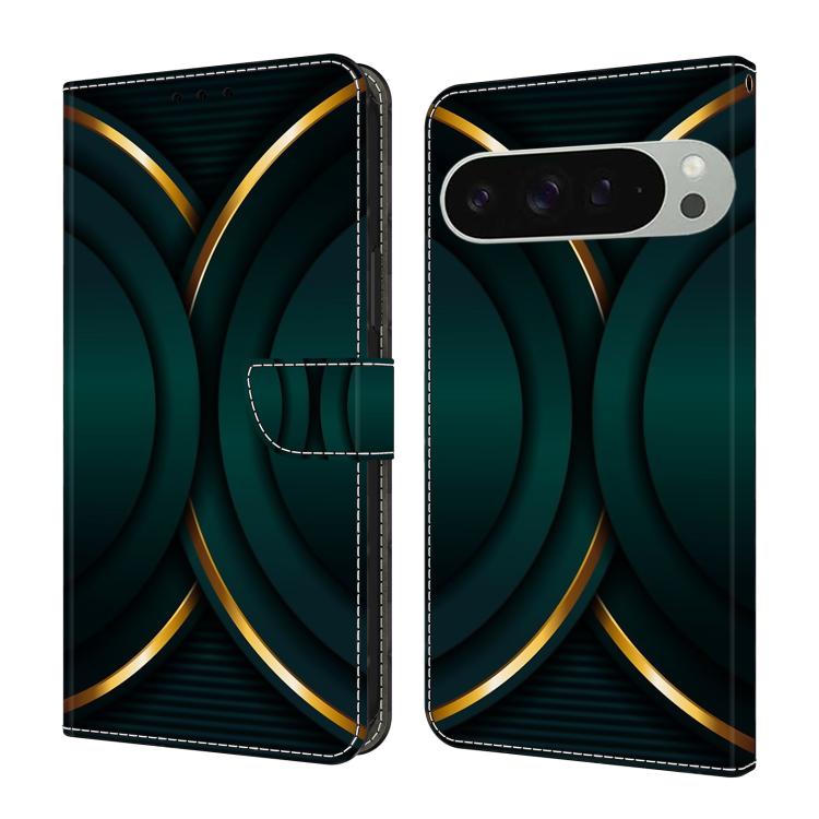 Crystal-Like Painted Vegan Leather Phone Case, For Google Pixel 10a, For Google Pixel 9a, For Google Pixel 9 Pro, For Google Pixel 9