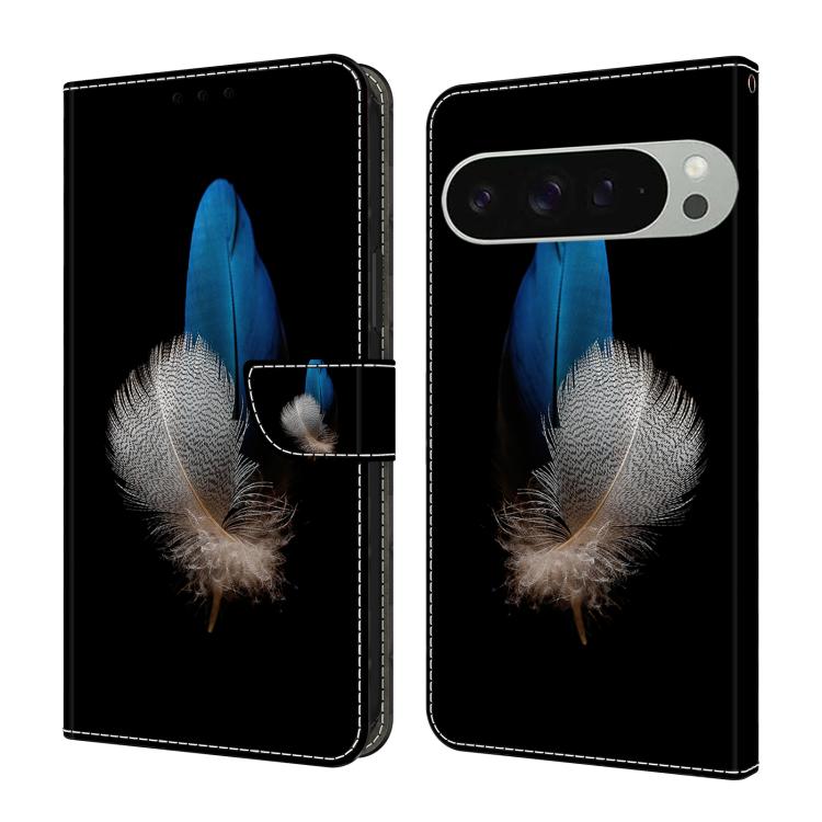 Crystal-Like Painted Vegan Leather Phone Case, For Google Pixel 10a, For Google Pixel 9a, For Google Pixel 9 Pro, For Google Pixel 9