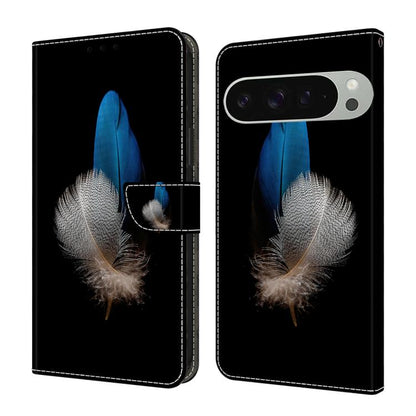 Crystal-Like Painted Vegan Leather Phone Case, For Google Pixel 10a, For Google Pixel 9a, For Google Pixel 9 Pro, For Google Pixel 9