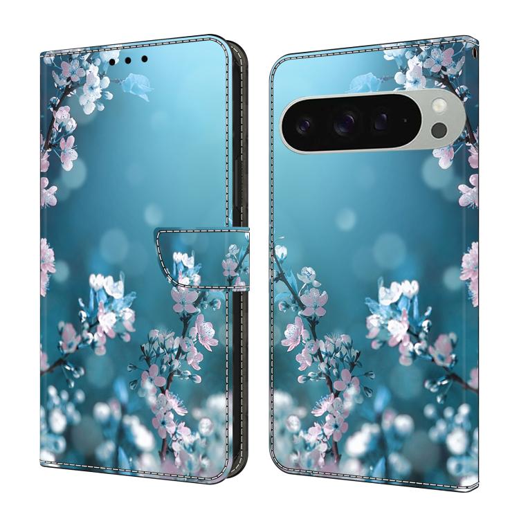Crystal-Like Painted Vegan Leather Phone Case, For Google Pixel 10a, For Google Pixel 9a, For Google Pixel 9 Pro, For Google Pixel 9