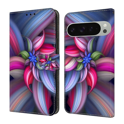Crystal-Like Painted Vegan Leather Phone Case, For Google Pixel 10a, For Google Pixel 9a, For Google Pixel 9 Pro, For Google Pixel 9