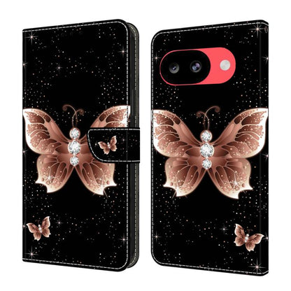 Crystal-Like Painted Vegan Leather Phone Case, For Google Pixel 10a, For Google Pixel 9a, For Google Pixel 9 Pro, For Google Pixel 9