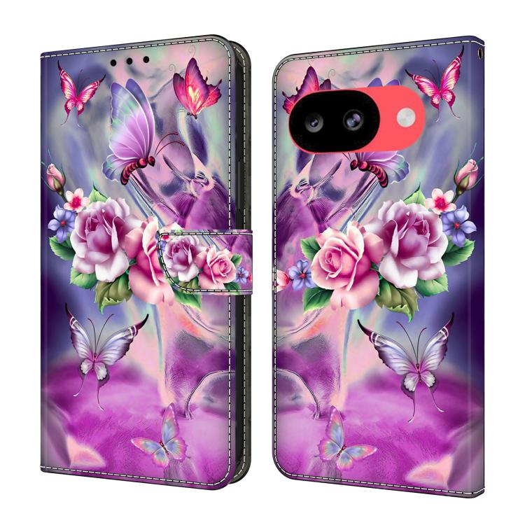 Crystal-Like Painted Vegan Leather Phone Case, For Google Pixel 10a, For Google Pixel 9a, For Google Pixel 9 Pro, For Google Pixel 9