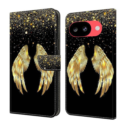 Crystal-Like Painted Vegan Leather Phone Case, For Google Pixel 10a, For Google Pixel 9a, For Google Pixel 9 Pro, For Google Pixel 9