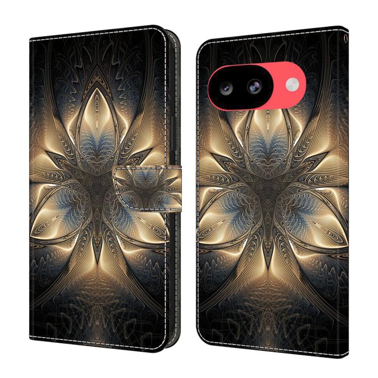 Crystal-Like Painted Vegan Leather Phone Case, For Google Pixel 10a, For Google Pixel 9a, For Google Pixel 9 Pro, For Google Pixel 9