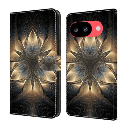 Crystal-Like Painted Vegan Leather Phone Case, For Google Pixel 10a, For Google Pixel 9a, For Google Pixel 9 Pro, For Google Pixel 9