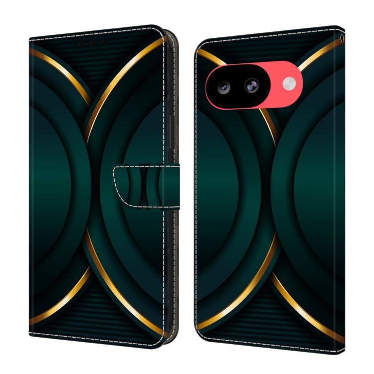 Crystal-Like Painted Vegan Leather Phone Case, For Google Pixel 10a, For Google Pixel 9a, For Google Pixel 9 Pro, For Google Pixel 9