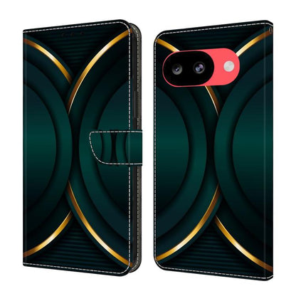 Crystal-Like Painted Vegan Leather Phone Case, For Google Pixel 10a, For Google Pixel 9a, For Google Pixel 9 Pro, For Google Pixel 9